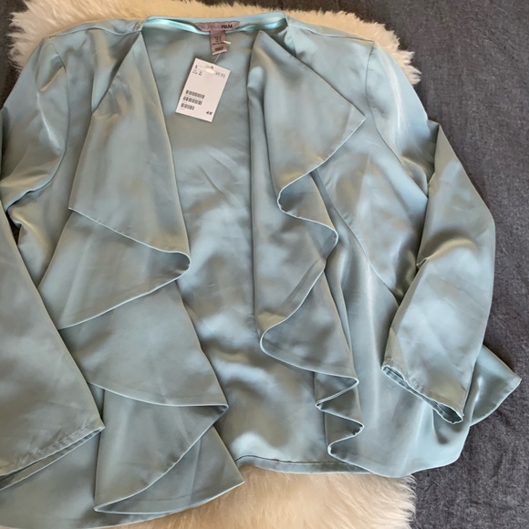 H&M Jackets & Blazers - Brand New w/Tag’s Sage/Mint H&M Ruffle Jacket